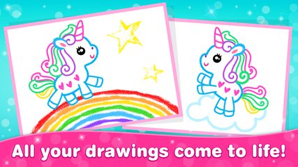 Screenshot 4: Bini Kids Drawing Games for Girls! Toddlers Apps!