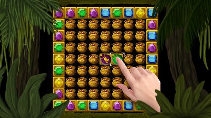 Screenshot 1: Secret Jungle - Match 3 Jewels