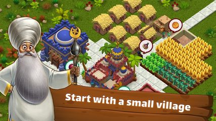 Screenshot 1: SunCity: City Builder, Farming game like Cityville