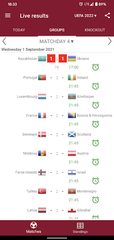 Screenshot 1: Live Scores for World Cup Qatar 2022 Qualifiers