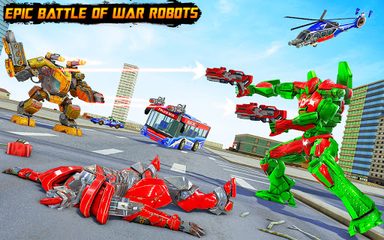 Screenshot 5: Bus Robot Car War - Robot Game
