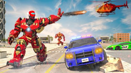 Screenshot 4: Helicopter Game - Robot Police
