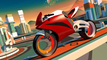 Screenshot 2: Gravity Rider: Space Bike Race