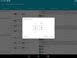 Screenshot 6: Schedule for EuroCup 2020 (2021)