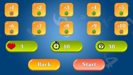 Screenshot 2: Multiplication table for children. Training.