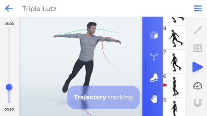 Screenshot 7: Freezio Figure Skating 3D app for training jumps.