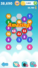Screenshot 1: Make 64 - Merge Numbers Puzzle! Simple Casual Game