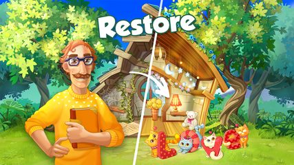 Screenshot 8: Bloomberry match-3 story. Merge fruits & decorate!