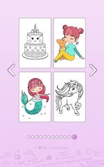 Screenshot 8: Girls Coloring Book - Color by Number for Girls