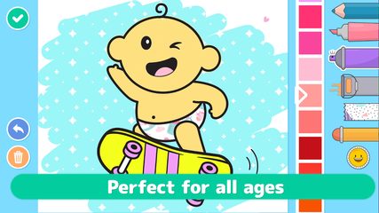 Screenshot 1: Coloring babies for kids - Cute baby drawing book