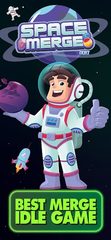 Screenshot 1: Space Merge: Cosmic Idle Game