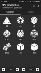 Screenshot 1: RPG Simple Dice