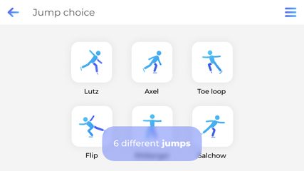 Screenshot 2: Freezio Figure Skating 3D app for training jumps.