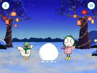 Screenshot 8: Sarah & Duck: Build a Snowman