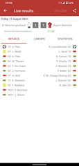 Screenshot 3: Live Scores for Bundesliga 2021/2022