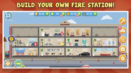 Screenshot 1: Fire Inc: Classic fire station tycoon builder game