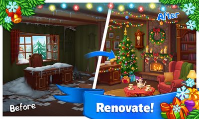 Screenshot 1: Farm Snow - Santa family story