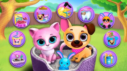Screenshot 1: Kiki & Fifi Pet Friends - Virtual Cat & Dog Care