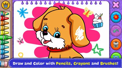 Screenshot 1: Coloring & Learn Animals