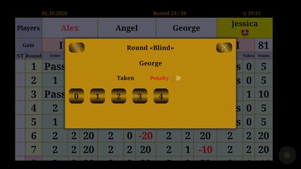 Screenshot 11: Poker Up and Down (scoreboard)