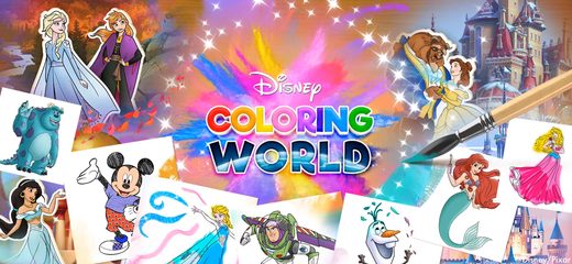 Screenshot 1: Disney Colouring World 4+