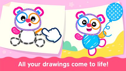 Screenshot 3: Bini Toddler Drawing Apps! Coloring Games for Kids