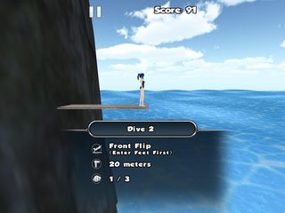 Screenshot 1: Cliff Diving 3D Free
