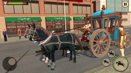 Screenshot 1: Horse Racing Taxi Driver Games