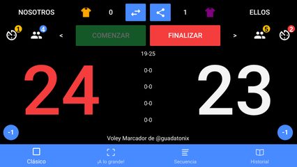 Screenshot 1: Voley Marcador