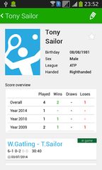 Screenshot 3: Tennis Math: score keeper and statistics tracker