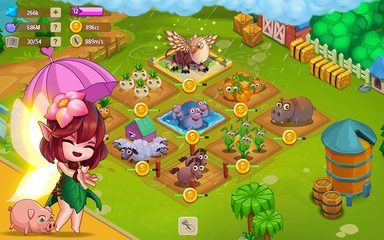 Screenshot 2: Idle Fairy Farm: Frenzy Farming Game