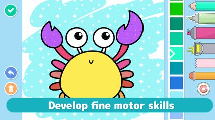 Screenshot 1: Coloring games for kids 🎨 Learn & painting games