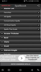 Screenshot 2: 5E Spellbook