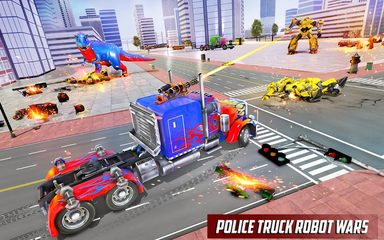 Screenshot 5: Police Truck Robot Game – Dino