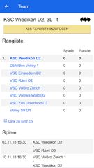 Screenshot 2: Volley Zürich