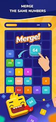 Screenshot 1: Merge Numbers X2 - 2048 Puzzle