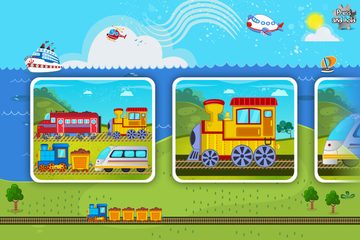 Screenshot 1: Trains Jigsaw Puzzles for Kids