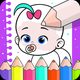 Coloring babies for kids - Cute baby drawing book
