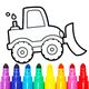 Vehicles Coloring for Kids: Trucks & Cars Game