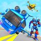 Flying Bus Robot Transform War